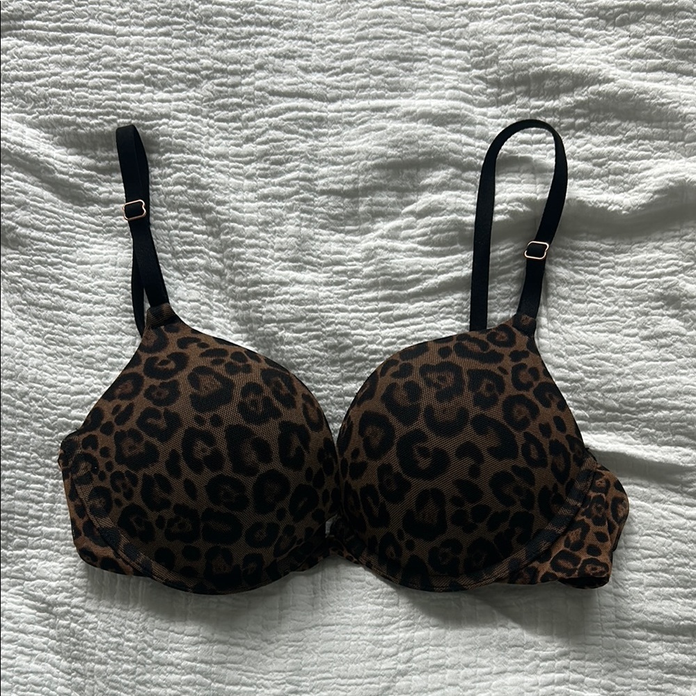 Leopard Print Women's Push-up Bra